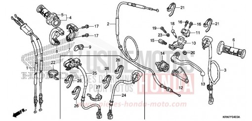 HANDLE LEVER/SWITCH/CABLE CRF250RF de 2015